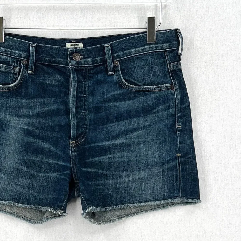 CITIZENS OF HUMANITY Corey Short Womens 28 Slouchy Fit Denim Cut Off Dark Wash